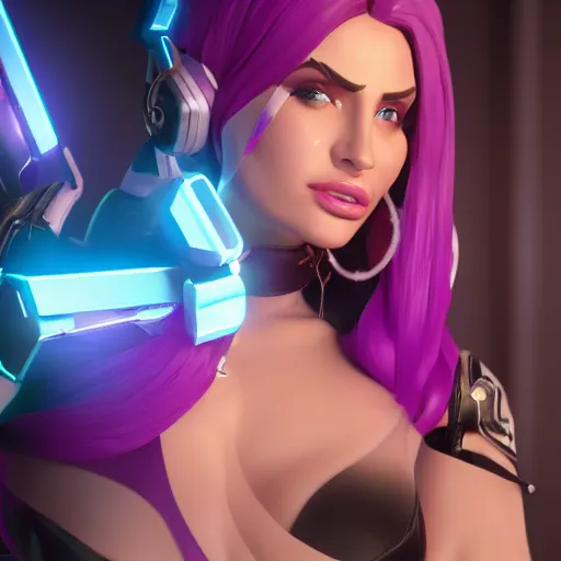 Image similar to still of pretty Caitlyn (Arcane) in KDA More music video. 3d render, octane render, game art, realistic, highly detailed, trending on artstation, 4k, trending on artstation, pixar, cgsociety, unreal engine 5, redshift render, trending on artstation, blender, behance, cg