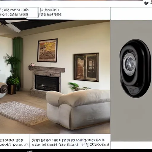 Prompt: a security camera review of a room photo - realistic
