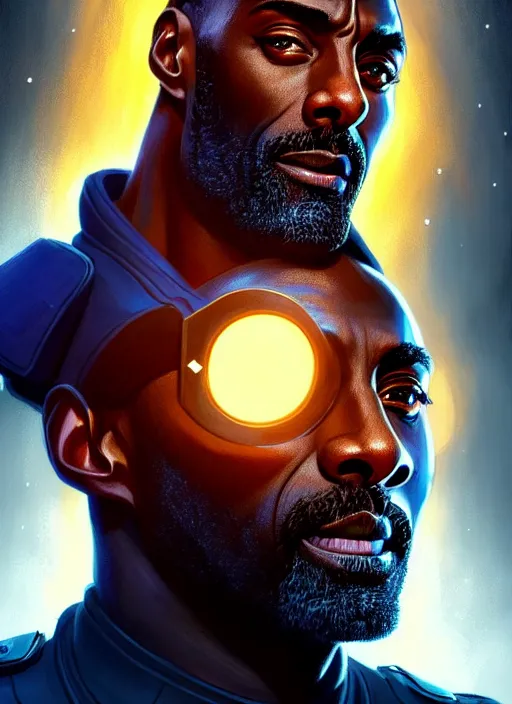 Prompt: portrait of apex legends idris elba, intricate, elegant, glowing lights, highly detailed, digital painting, artstation, glamor pose, concept art, smooth, sharp focus, illustration, art by artgerm and greg rutkowski, artey freytag