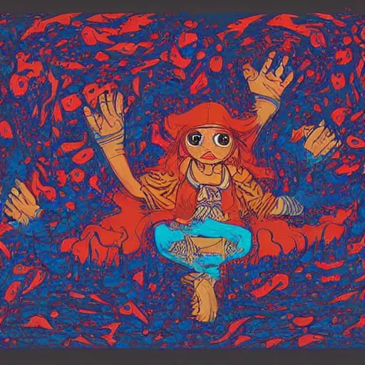 Image similar to the explosion of souls, native paintings, by rebecca sugar, james jean, trending on artstation