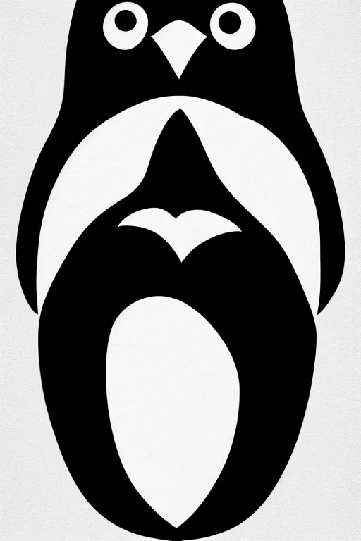 Prompt: minimalist boho style art of penguin, illustration, vector art