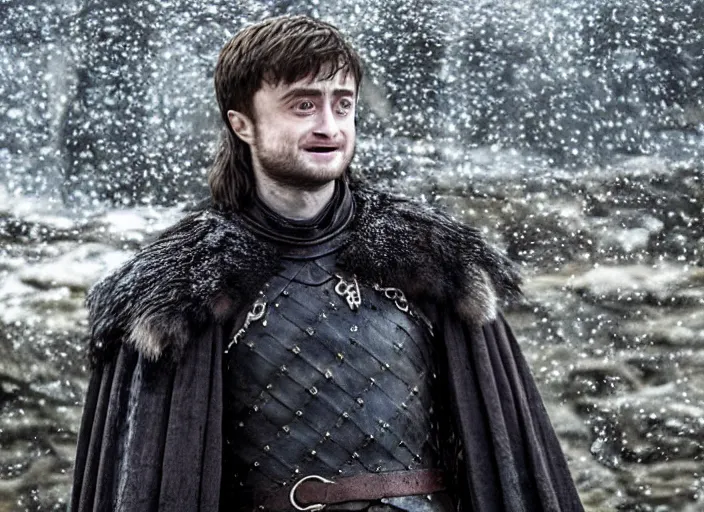 Image similar to daniel radcliffe as gelthinors in game of thrones, live action film, cinematic photo, clear hd image