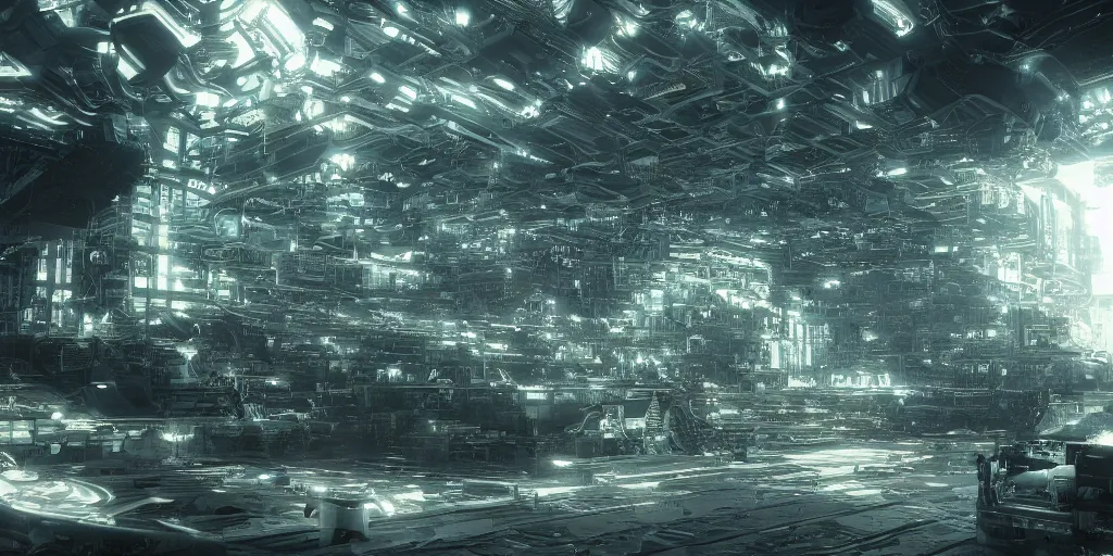 Image similar to Consciousness flooding into the intricate computer system from space, hi-tech, ascendance, cryptic, realistic 4k octane beautifully detailed render, 4k post-processing, highly detailed, intricate complexity, epic composition, magical atmosphere, cinematic lighting, masterpiece, ultra hd