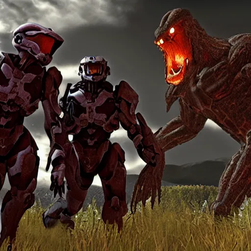 Image similar to monsters from Halo