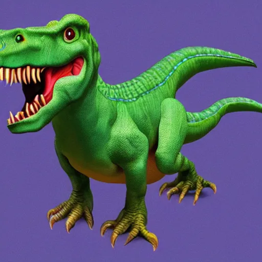 Image similar to drake as a dinosaur highly rendered, lit from above