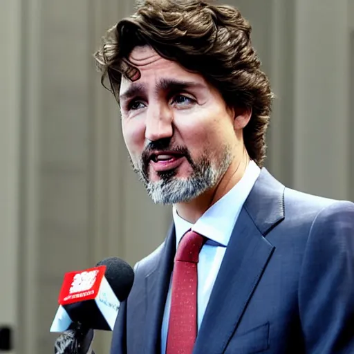 Prompt: justin trudeau. wearing a bra.