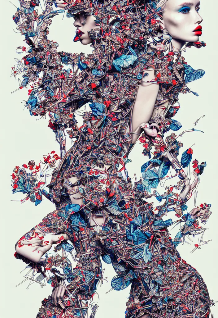 Prompt: fashion advertising campaign by james jean, highly detailed, intricate