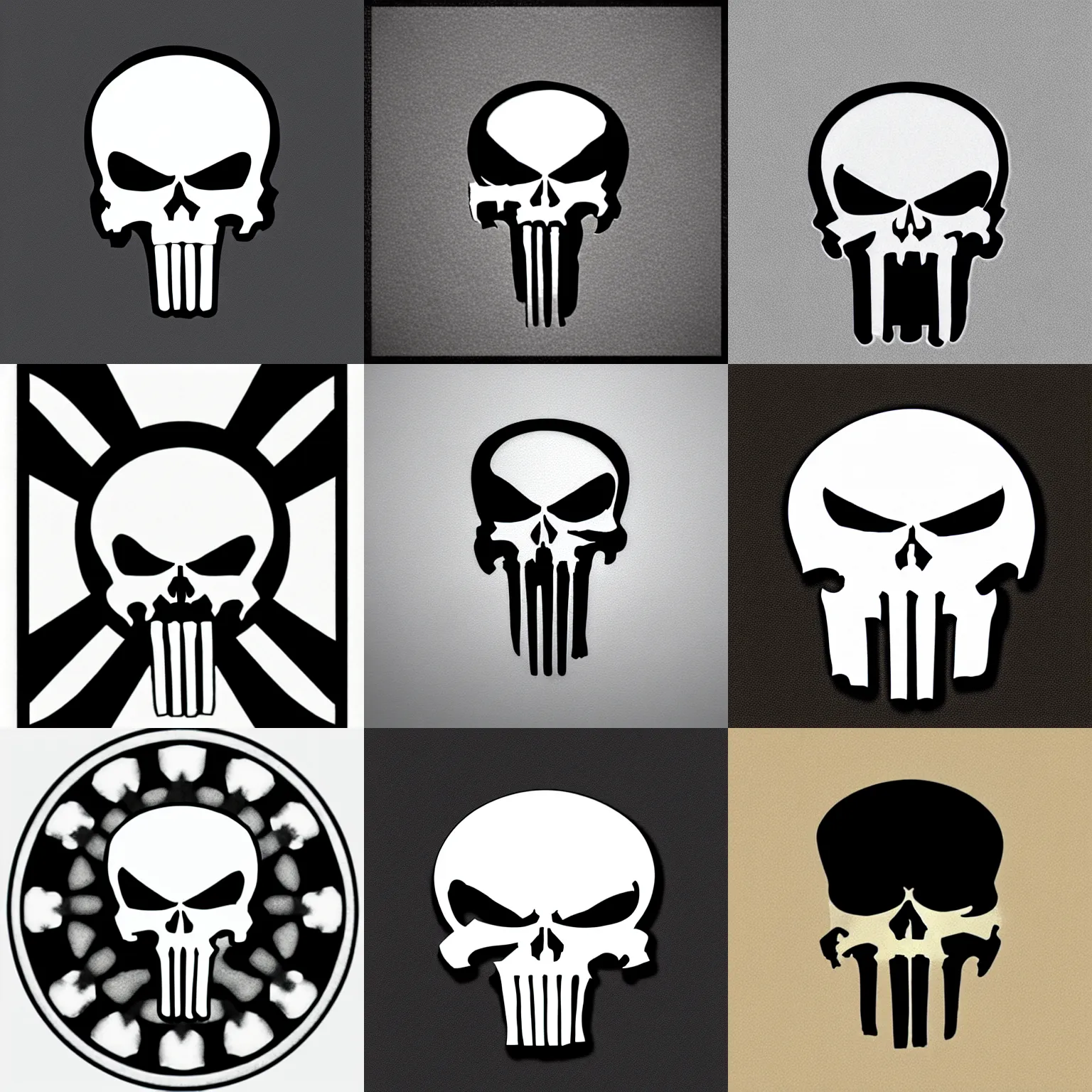 Buy The Punisher Tattoo Flash Online in India - Etsy