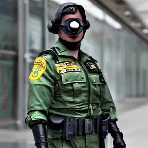 Image similar to Guardia Civil officer cyberpunk style