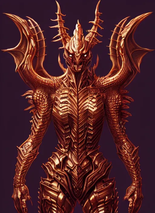 Image similar to muscular and tall ghostly fire humanoid dragon!!!! draconian!! intricate ornate iridescent heavy armor!! character concept art, sharp focus, octane render! unreal engine 5! highly rendered!! trending on artstation!! detailed linework!! illustration by artgerm, wlop, and chie yoshii