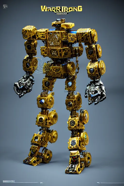 Image similar to a intricate ornate boxing humanoid mecha, punk, by war robots, real steel ( 2 0 1 1 ), westworld and pacific rim movie and ps 5 game machine warrior 5, cryengine, frostbite 3 engine, blue and yellow scheme, sharp focus, 8 k, high definition, insanely detailed, soft lighting, smooth face