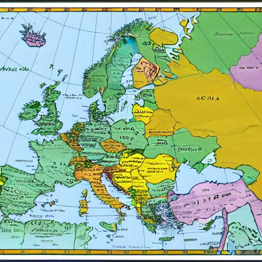 Image similar to map of all the countries in europe in an alternate history.