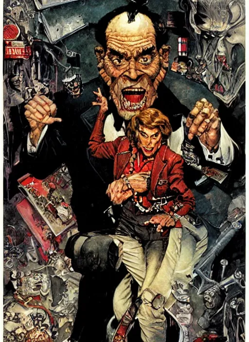 Image similar to full body and head portrait of mr hyde league of extraordinary gentlemen, painted by norman rockwell and phil hale and greg staples and tom lovell and frank schoonover and jack kirby