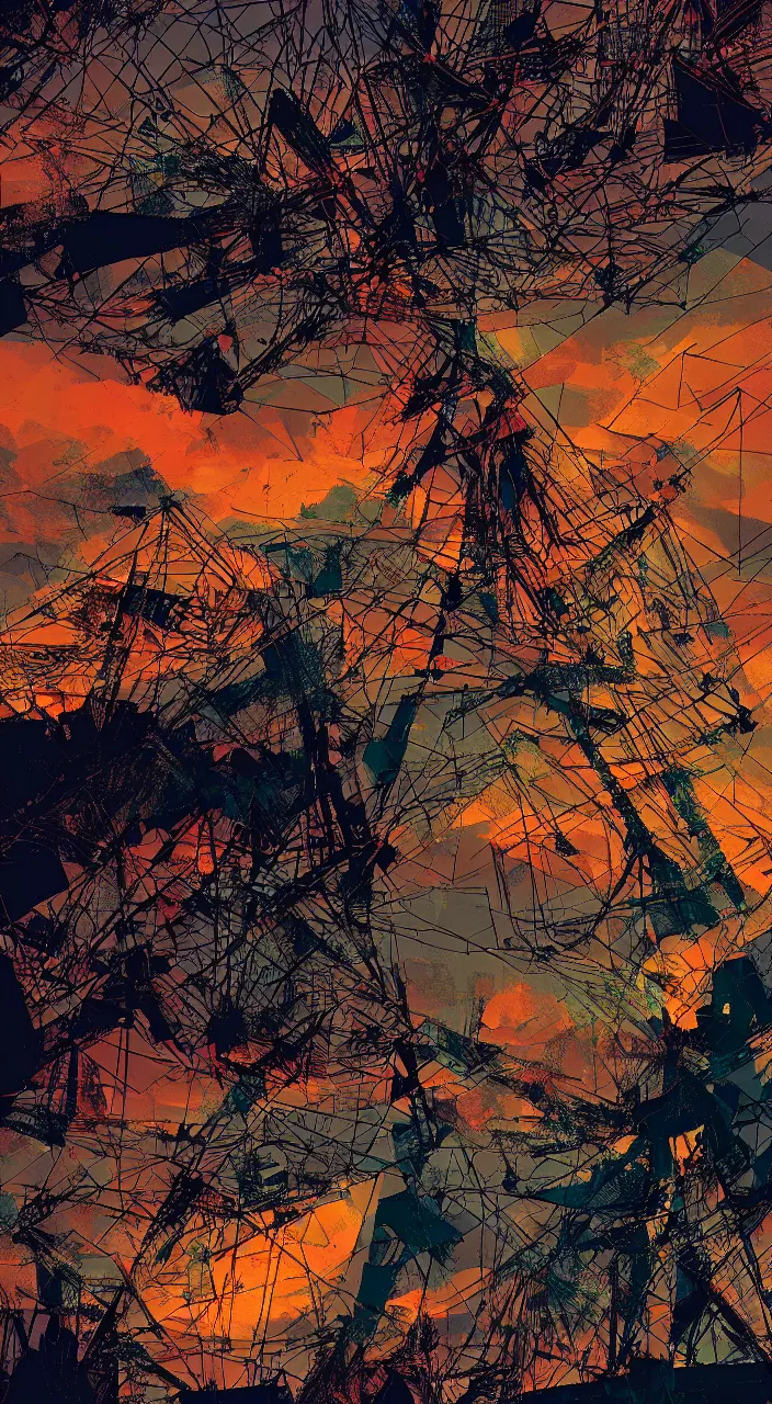 Image similar to pixel sorting in the style of ralph steadman, gearlord digital celluar automata, vivid dusk sunlight, color film grain, ultra realistic