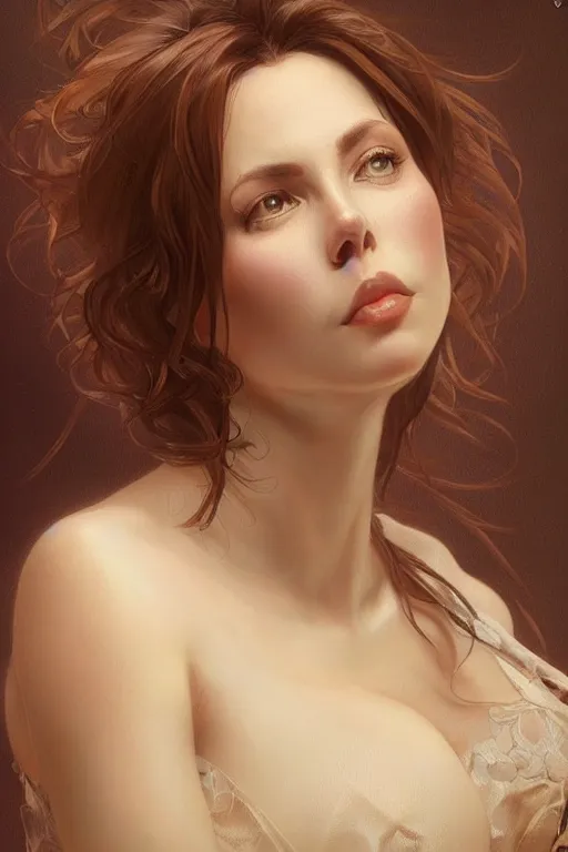 Prompt: beautiful portrait of gianna michaels, intricate, elegant, highly detailed, digital painting, artstation, concept art, smooth, sharp, focus, illustration, art by artgerm and greg rutkowski and alphonse mucha