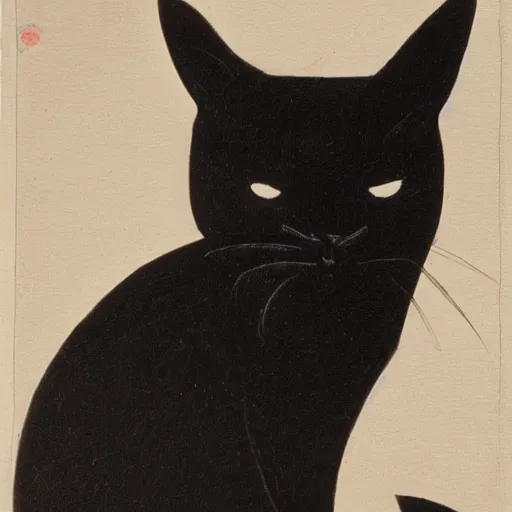 Prompt: avatar of a black cat in the style of antonio berni