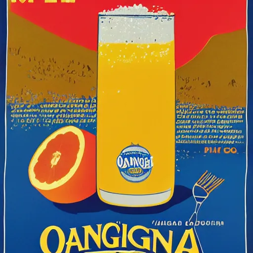 Image similar to orangina poster.