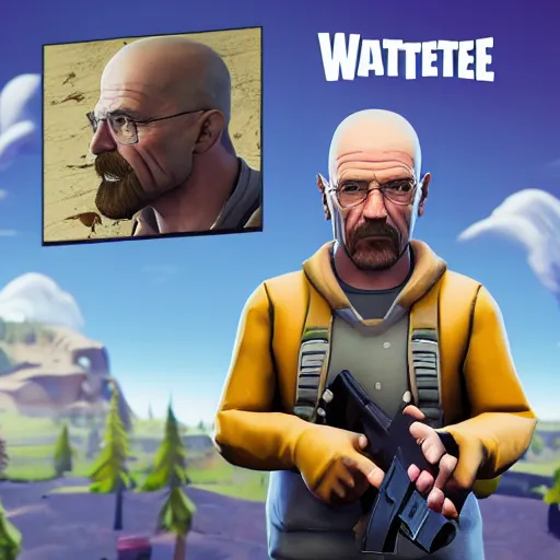 Prompt: walter white fortnite skin, high resolution