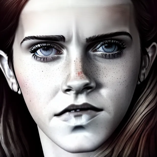 Prompt: epic professional digital art of emma watson, best on artstation, cgsociety, wlop, Behance, pixiv, cosmic, epic, stunning, gorgeous, much detail, much wow, masterpiece