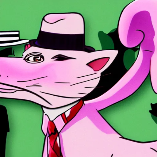 Prompt: the pink panther and inspector