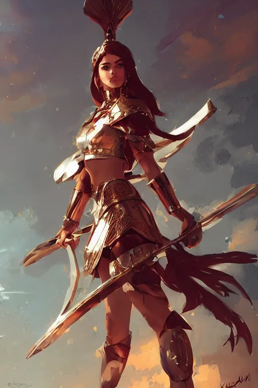 Prompt: Gorgeous armor achaemenid persian warrior girl by ilya kuvshinov, krenz cushart, Greg Rutkowski, trending on artstation