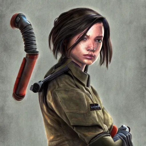 Image similar to a beautiful picture of a dream of Alyx from Half Life video game series, high detail, painting