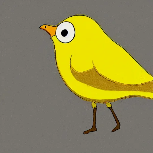 Image similar to yellow bird character from adventure time,