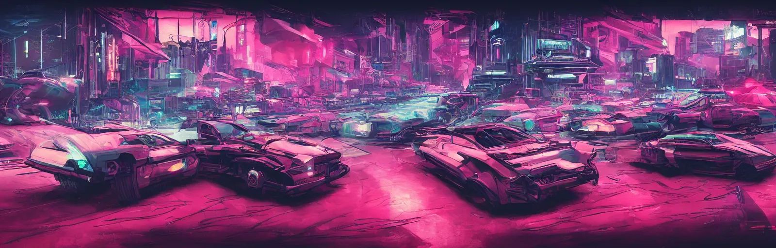 Cyberpunk 2077 #synthwave #car digital art #vehicle futuristic