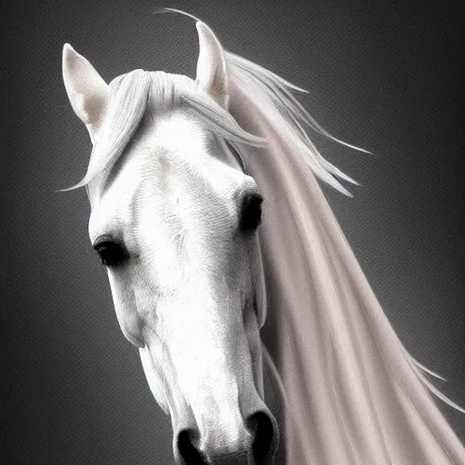 Prompt: horse on iphone wallpaper, digital art