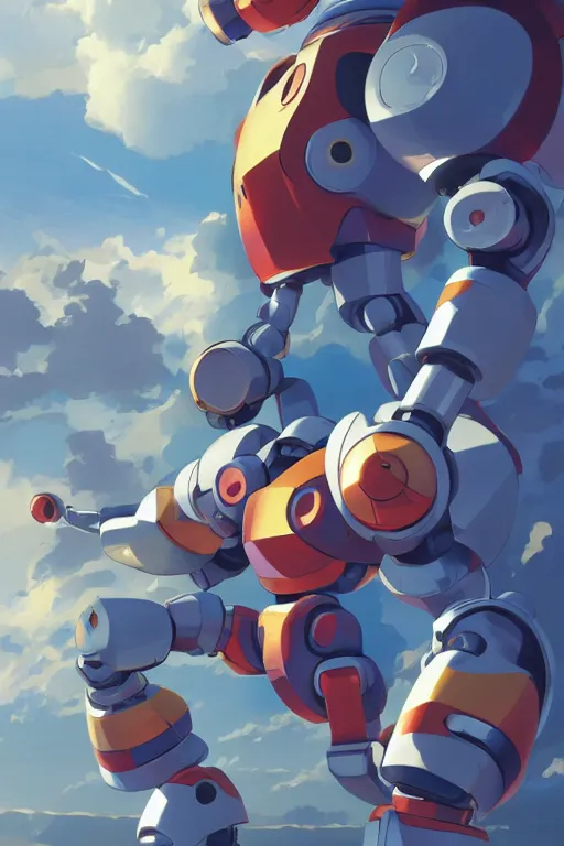 Image similar to metabots medabots medarotto medarot robot minimalist comics, behance hd by jesper ejsing, by rhads, makoto shinkai and lois van baarle, ilya kuvshinov, rossdraws global illumination ray tracing hdr radiating a glowing aura