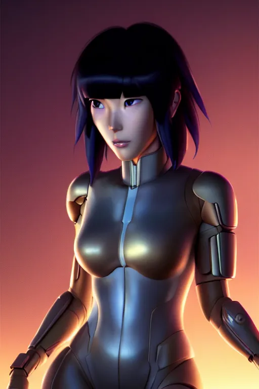 Prompt: weta disney pixar movie still portrait photo of motoko kusanagi ghost in the shell anime : : as cyborg woman by pixar : : by ilya kuvshinov, rossdraws, artgerm, maxim cover, octane render, anime, octane render, 3 d, volumetric lighting, anti aliasing, raytracing : :