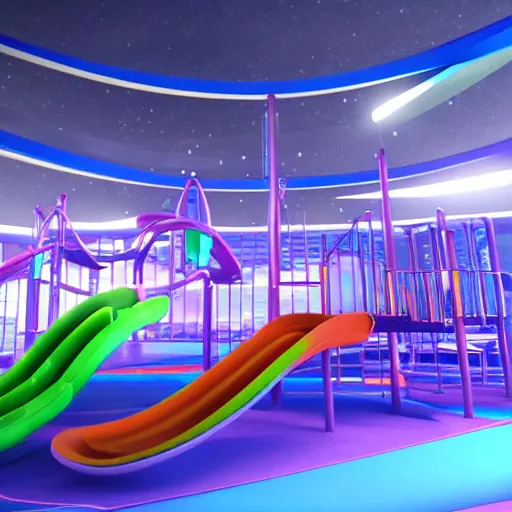 Prompt: : futuristic playground 8k hyper-realistic Render unrealengine
