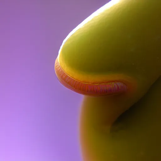 Image similar to giant slug smiling, high res, closeup, photography,