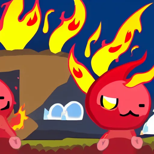 Image similar to firey from bfdi