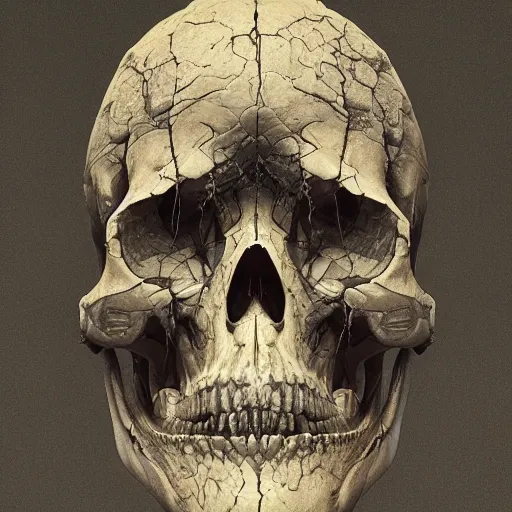 Image similar to portrait_of_a_melting_skull._intricate_abstract._intricate_artwork._by_Tooth_Wu_wlop_beeple_dan_mumford._octane_render_trending_on_artstat