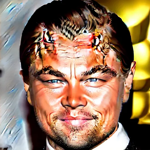 Prompt: leonardo dicaprio's face on a fried duck