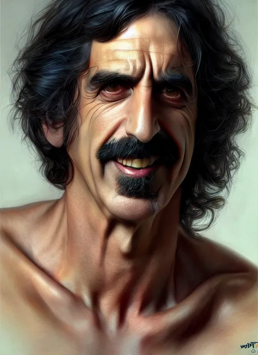 Prompt: frank zappa, digital artwork by artgerm and lily abdullina, wpol and sarasti, donato giancola and android jones, artstation