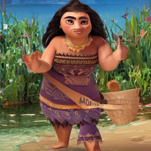 Prompt: photo of harry potter as moana, color, studio lighting