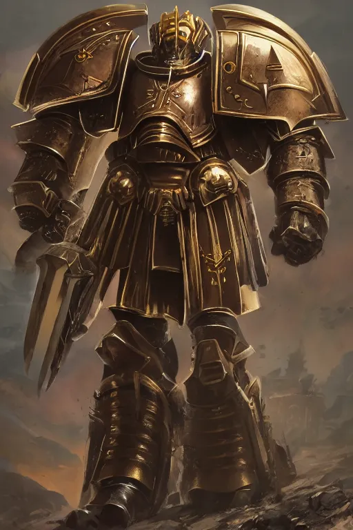 Image similar to armor portrait heros warhammer 4 0 k horus heresy fanart - the primarchs emperor by johannes helgeson animated with vfx concept artist & illustrator global illumination ray tracing hdr fanart arstation zbrush central hardmesh 8 k octane renderer comics stylized