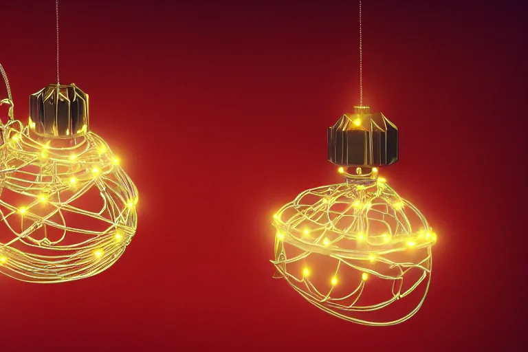 Prompt: a detailed concept art of a jingle bell made from wire and lights, trending on artstation, digital art, 4 k, intricate, octane render, sharp focus