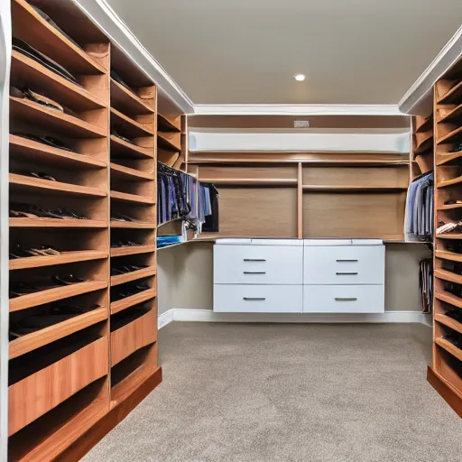 Prompt: a real estate home interior photo. a closet that goes to another dimension,