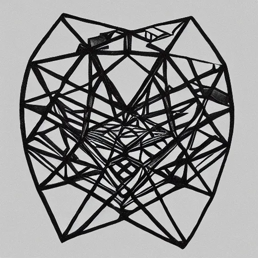 Image similar to hypercube by m. c. escher