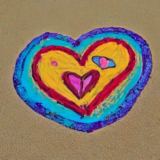Image similar to spring love on the beach art land art