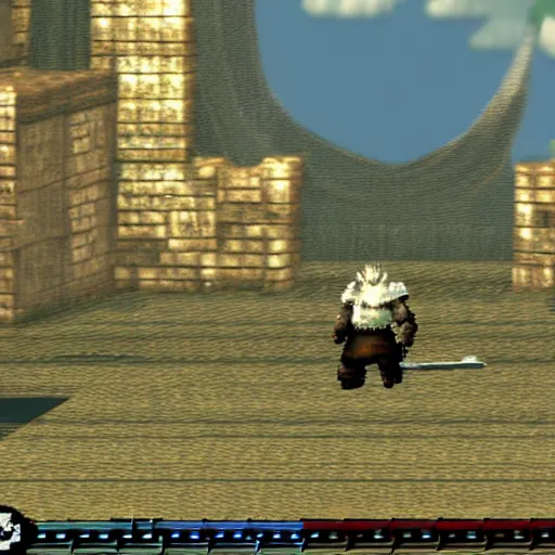 Image similar to a screenshot of a bear enemy in final fantasy 9 for the playstation 1