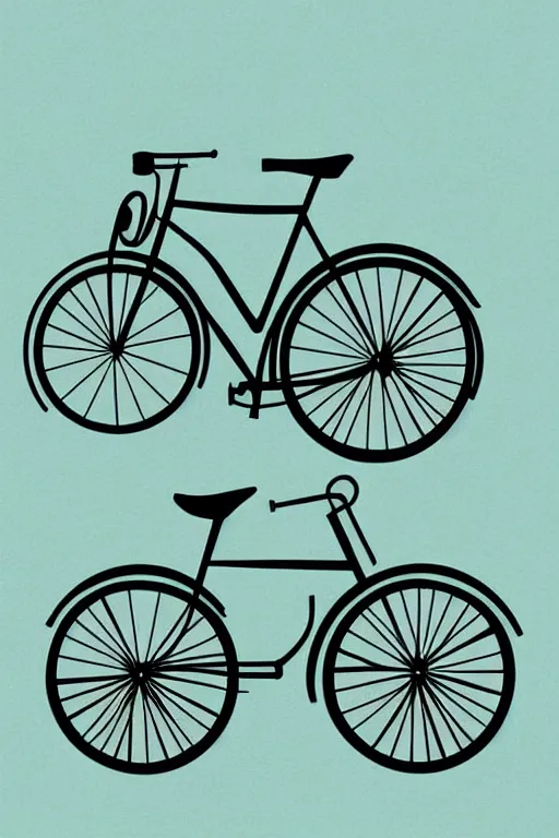Image similar to minimalist boho style art of a bike, illustration, vector art