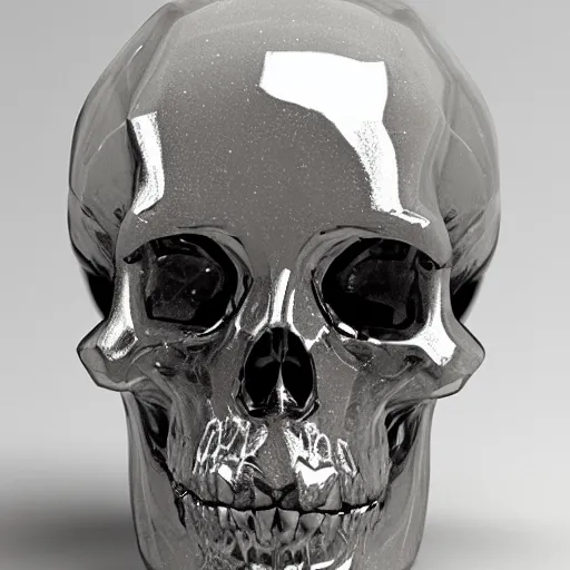 Image similar to crystal human head