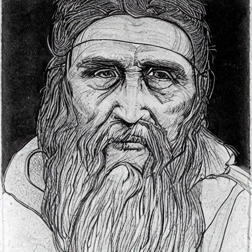 Image similar to otzi, line drawing,