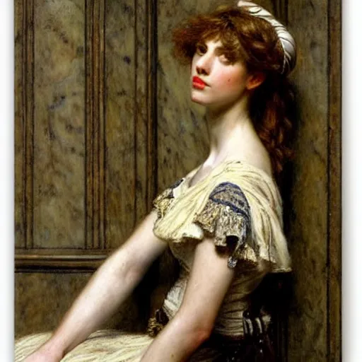 Image similar to a portrait of taylor swift by lawrence alma - tadema