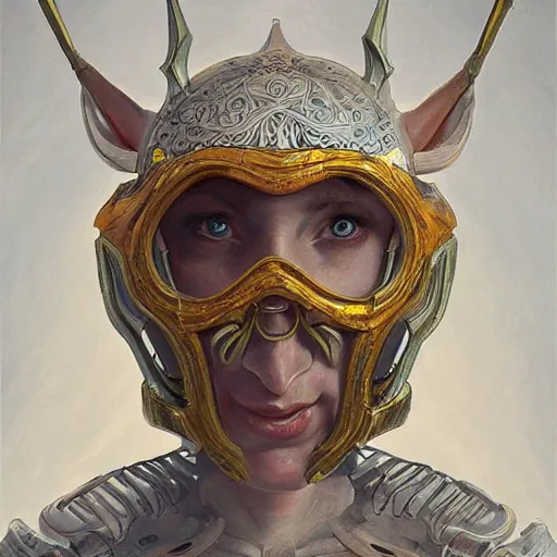 Image similar to soft painting portrait of a curiosities carnival chemistry, blessing, porcelain beautiful full armor, perfectly detailed, symmetrical accurate intricate sensual features, highly detailed, artstation, sharp focus, esao andrews