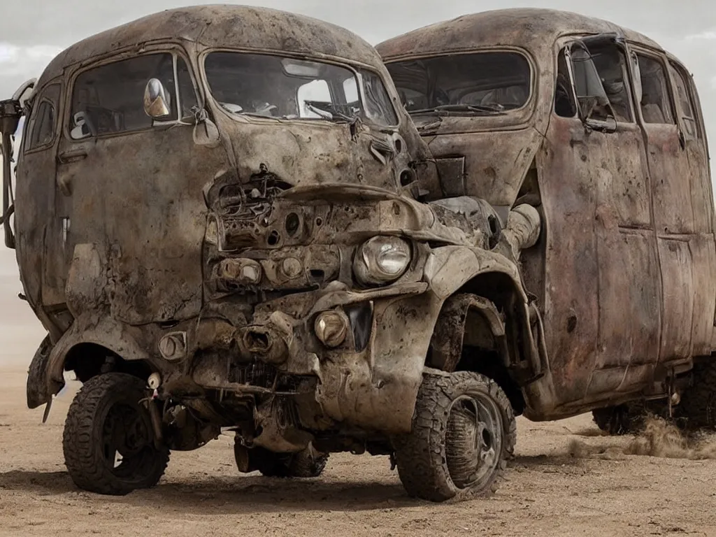 Image similar to epic custom Renault 4 Master in the movie Mad Max: Fury Road (2015)